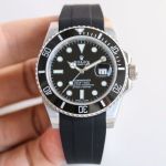 ROLEX Submariner Rubber Strap Date Swiss 2836/3135 Movement Black Dial Watch